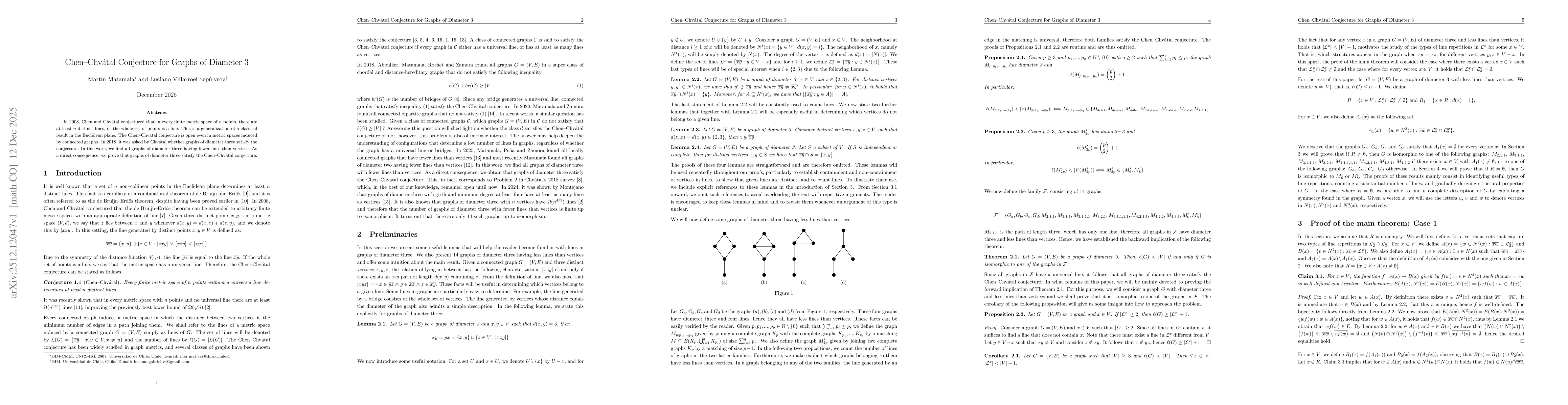 Thumbnail for Chen-Chvátal Conjecture for Graphs of Diameter 3