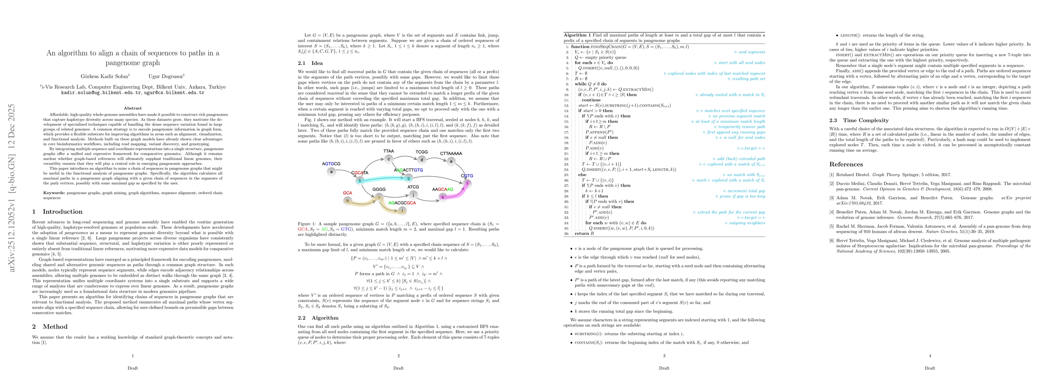 Thumbnail for An algorithm to align a chain of sequences to paths in a pangenome graph