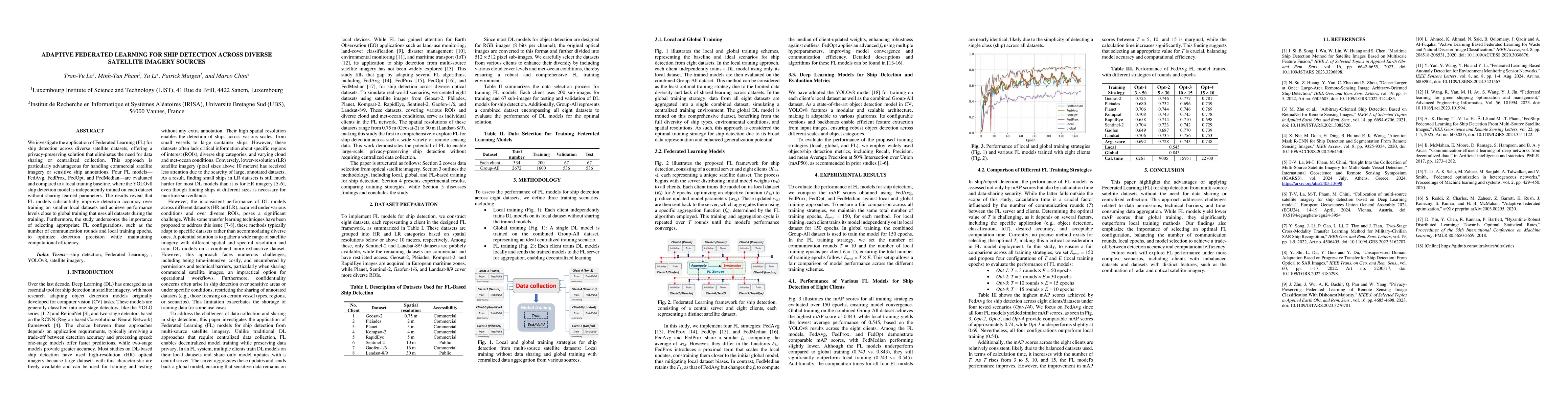 Thumbnail for Adaptive federated learning for ship detection across diverse satellite imagery sources