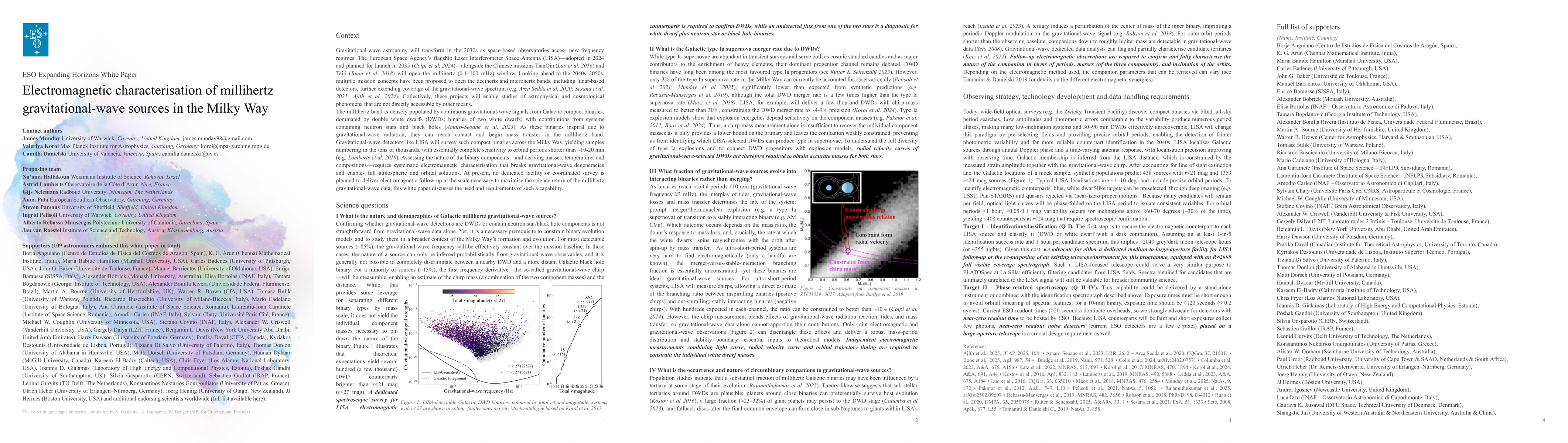 Thumbnail for ESO Expanding Horizons White Paper: Electromagnetic characterisation of millihertz gravitational-wave sources in the Milky Way