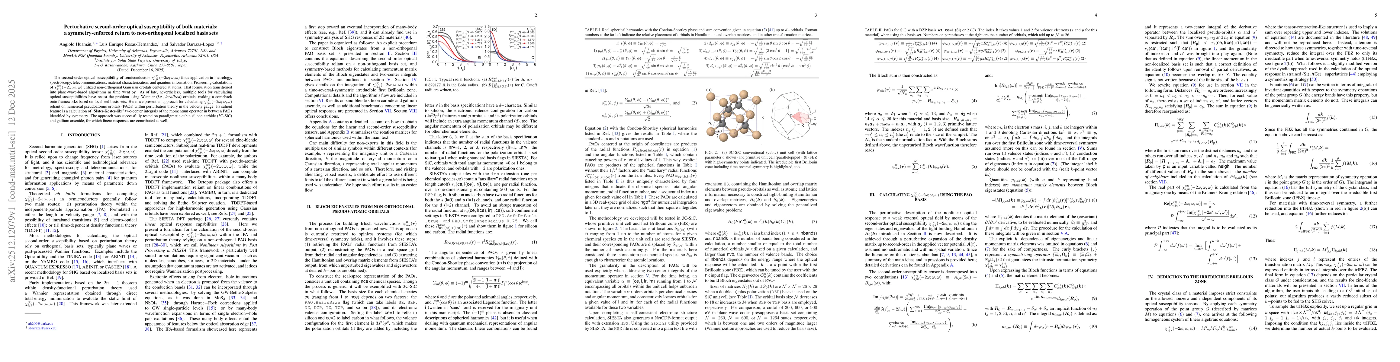 Thumbnail for Perturbative second-order optical susceptibility of bulk materials: a symmetry-enforced return to non-orthogonal localized basis sets
