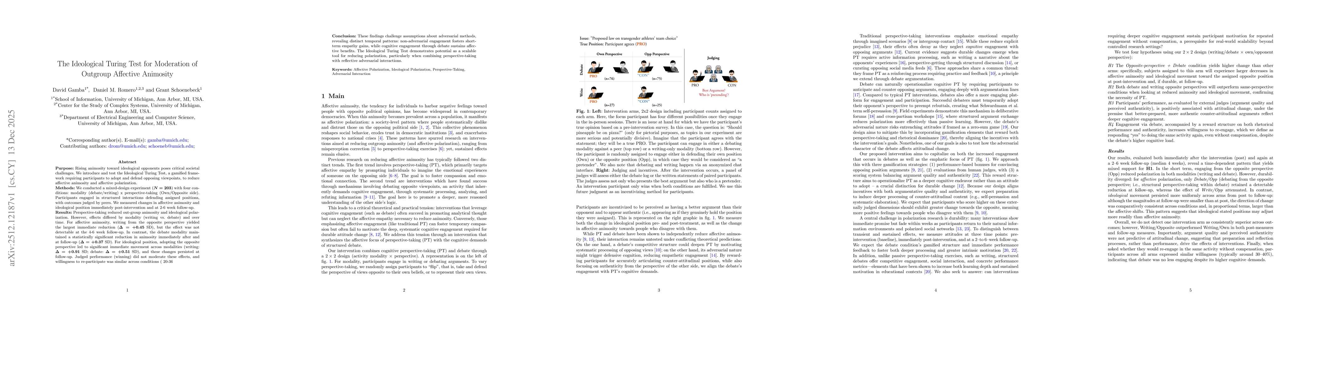 Thumbnail for The Ideological Turing Test for Moderation of Outgroup Affective Animosity
