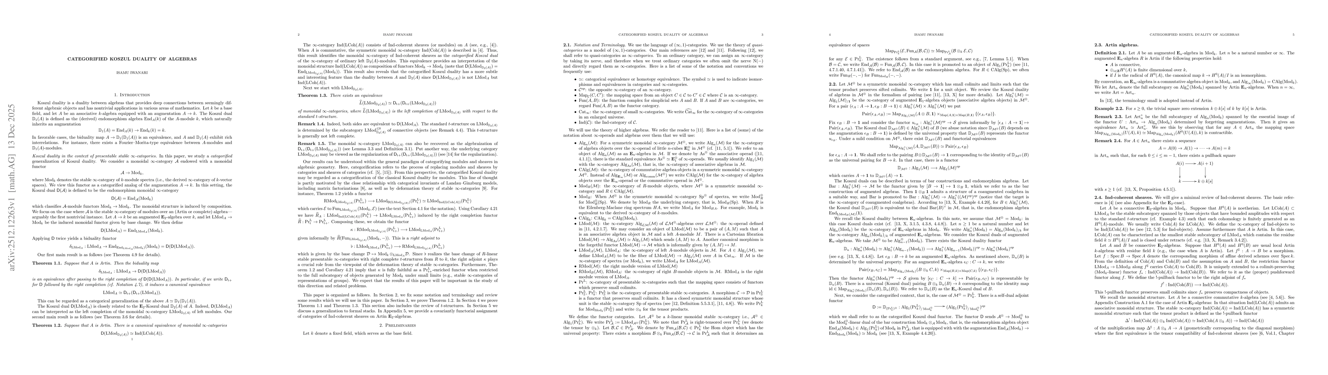 Thumbnail for Categorified Koszul duality of algebras