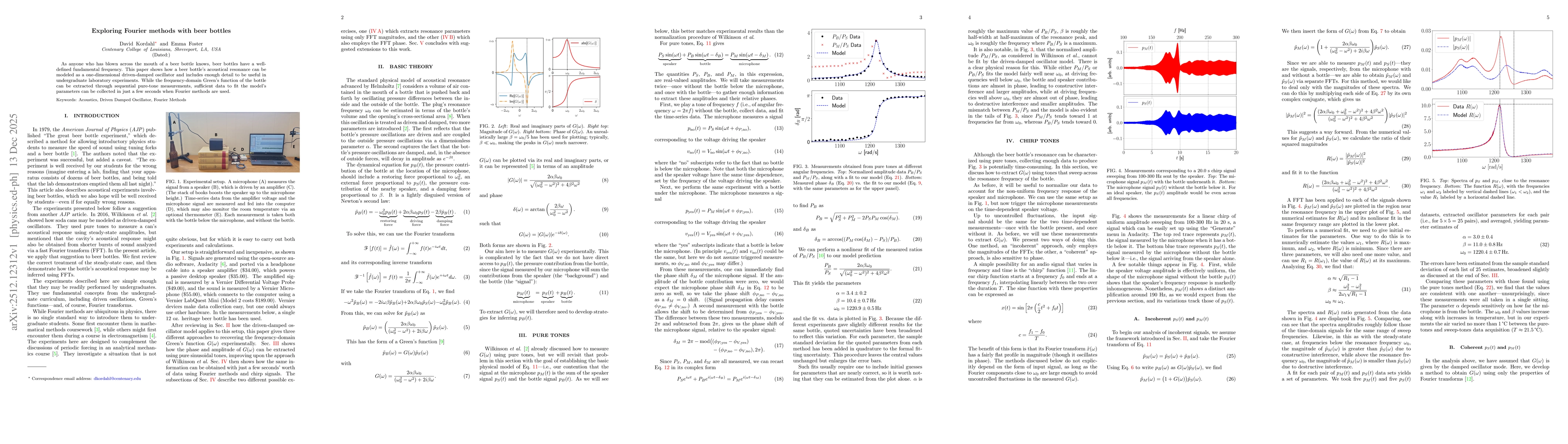 Thumbnail for Exploring Fourier methods with beer bottles