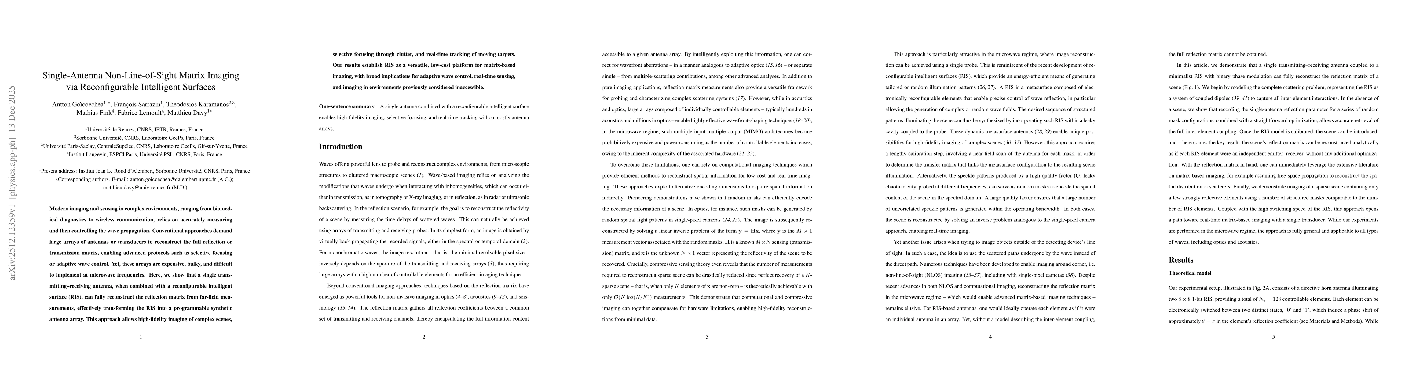 Thumbnail for Single-Antenna Non-Line-of-Sight Matrix Imaging via Reconfigurable Intelligent Surfaces