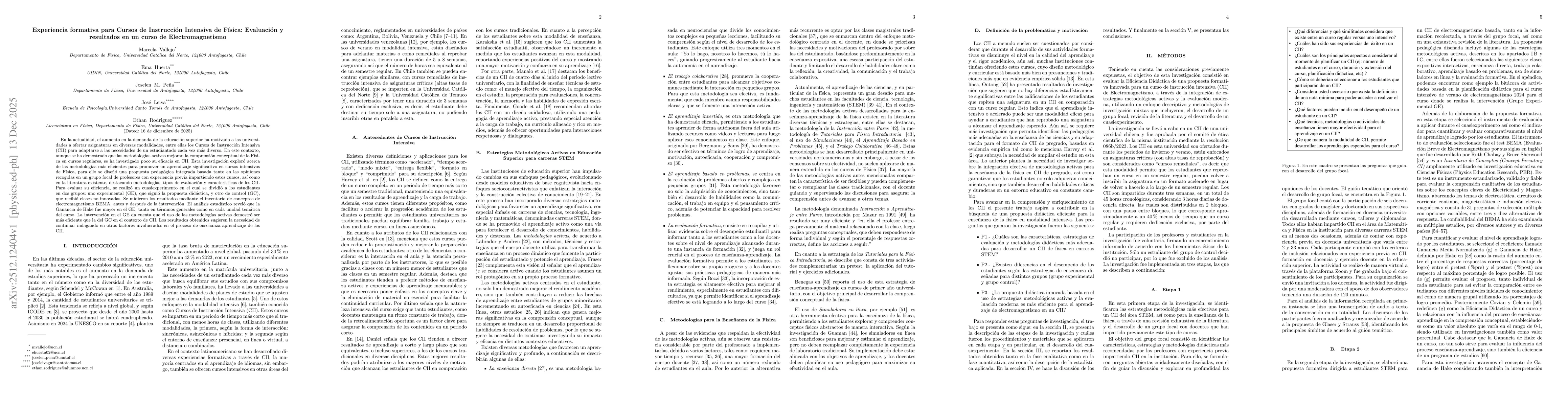 Thumbnail for Formative experience for intensive instruction physics courses: Evaluation and results in an Electromagnetism course
