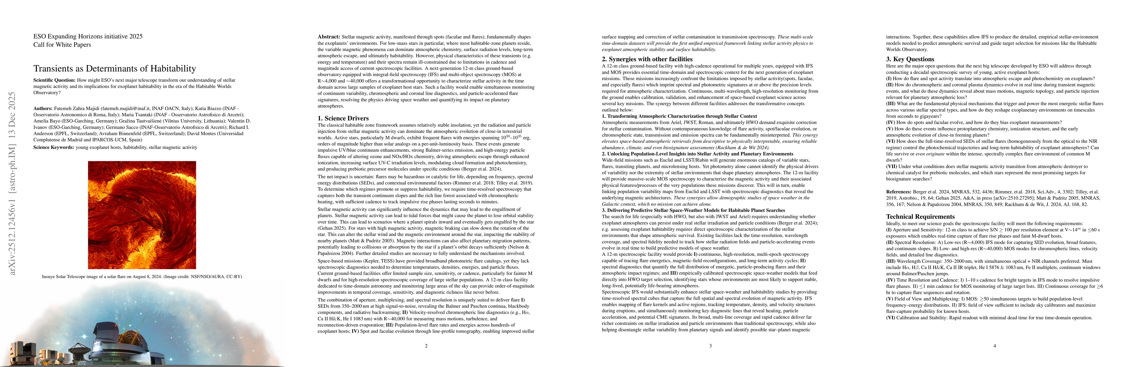 Thumbnail for Transients as Determinants of Habitability