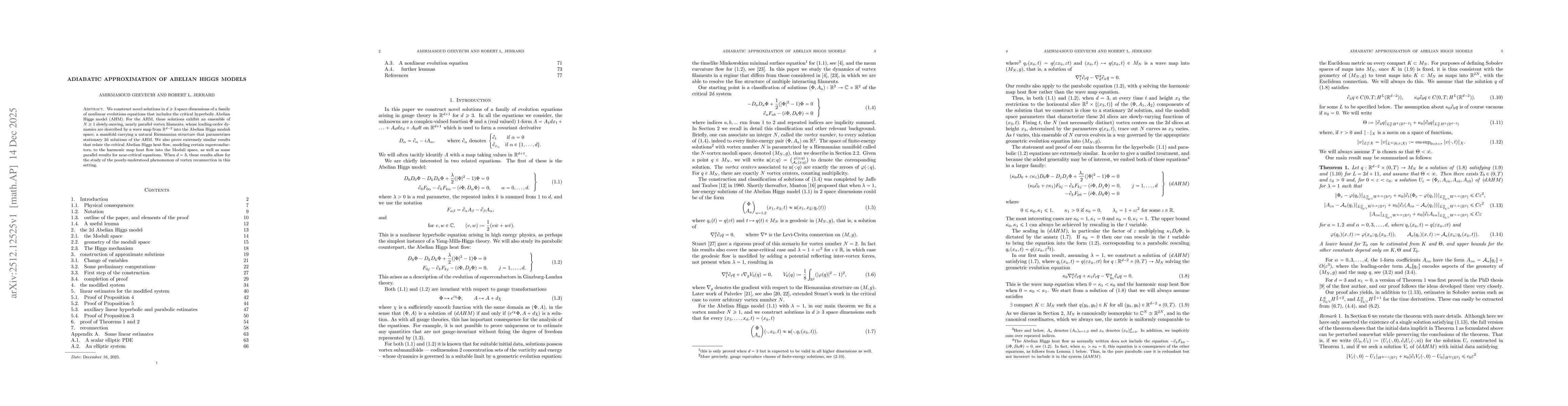 Thumbnail for Adiabatic approximation of Abelian Higgs models