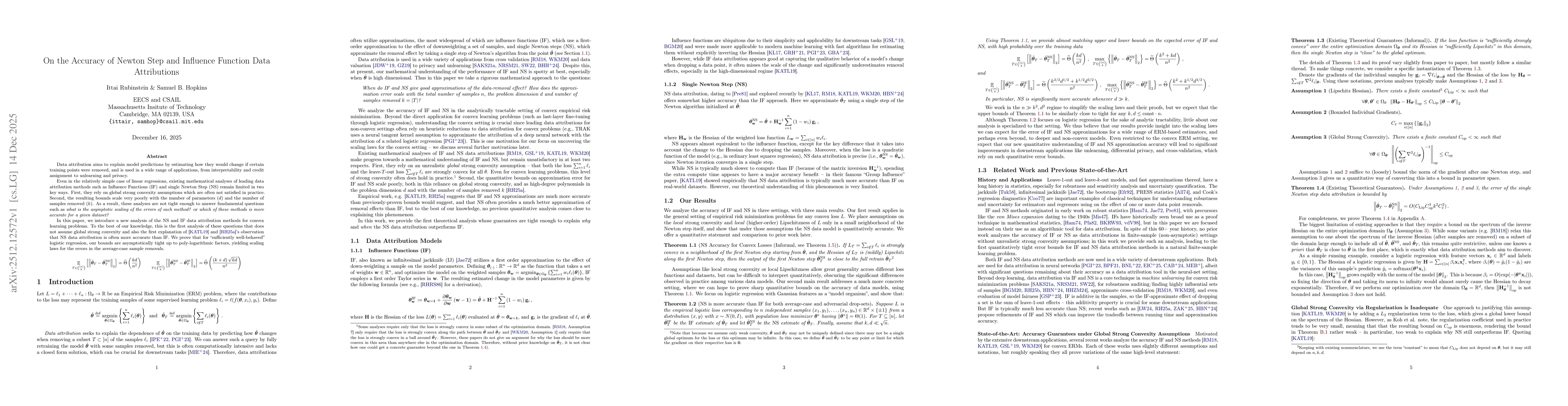 Thumbnail for On the Accuracy of Newton Step and Influence Function Data Attributions