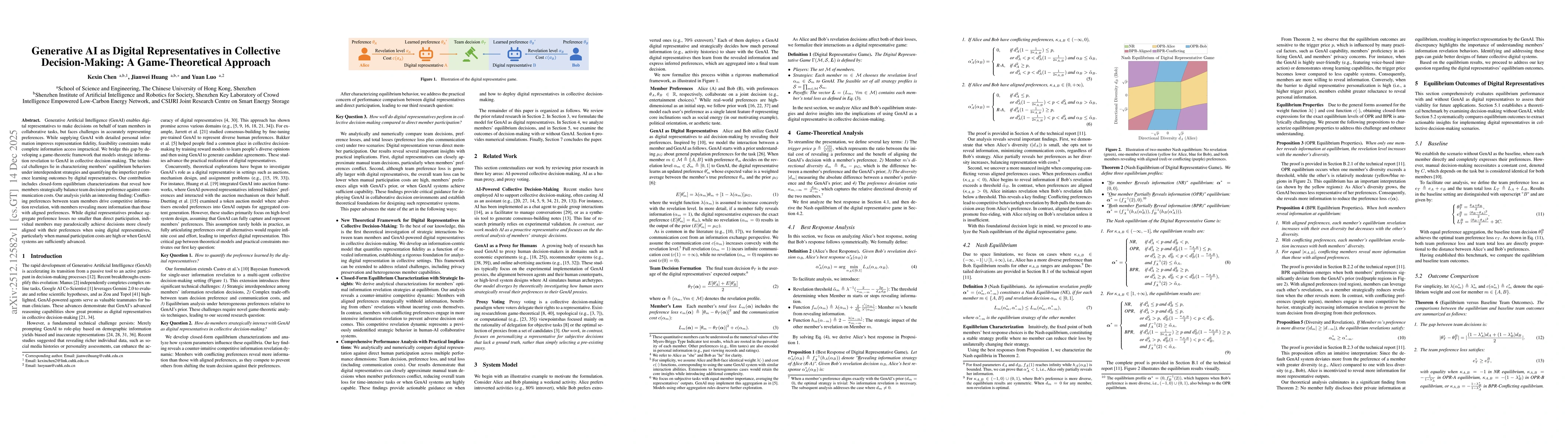 Thumbnail for Generative AI as Digital Representatives in Collective Decision-Making: A Game-Theoretical Approach