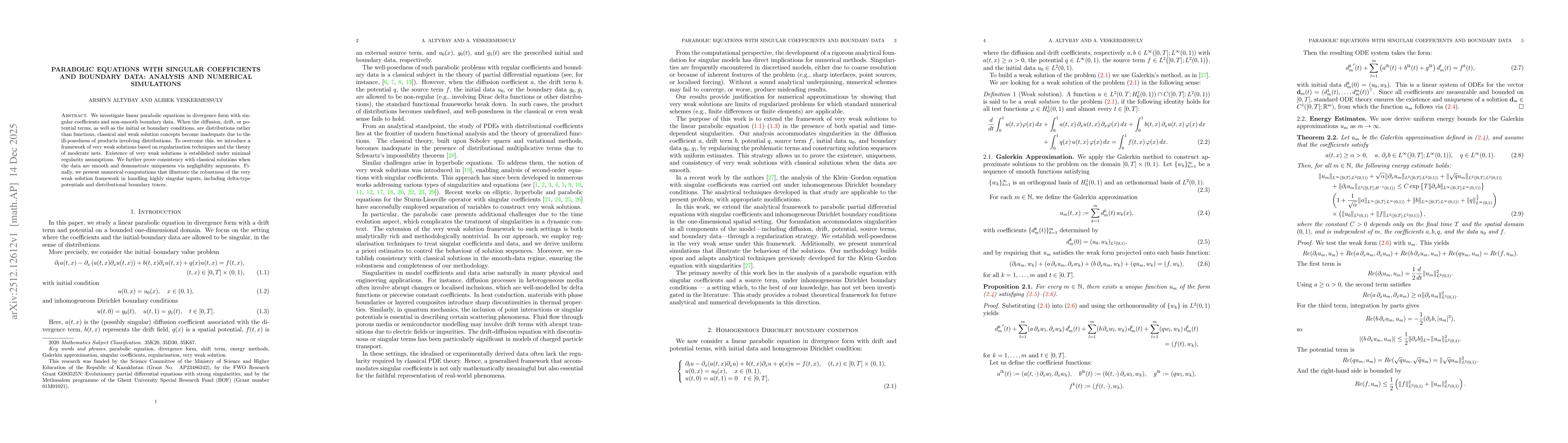 Thumbnail for Parabolic Equations with Singular Coefficients and Boundary Data: Analysis and Numerical Simulations