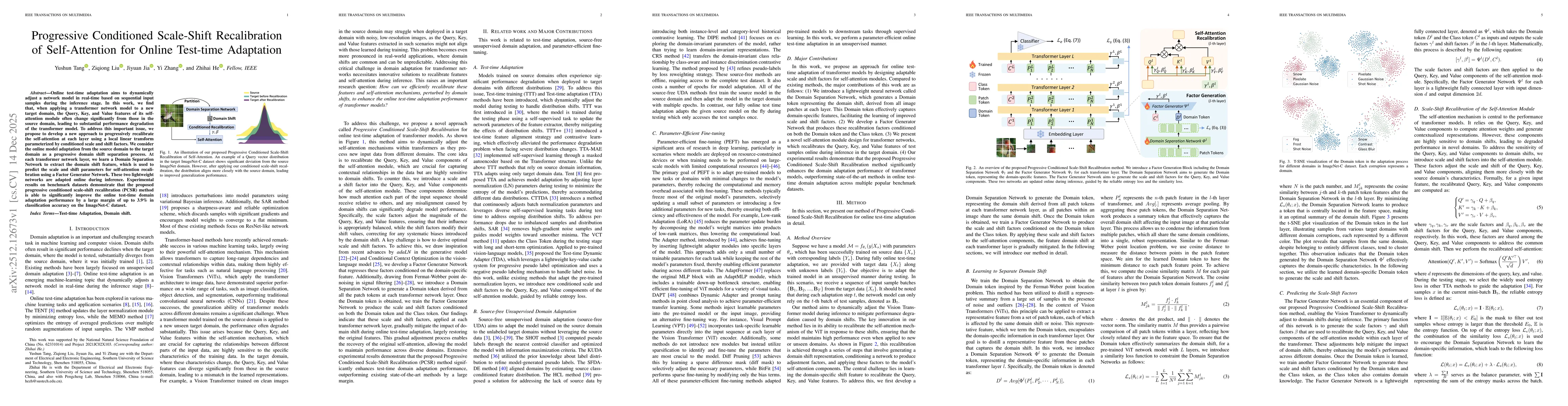 Thumbnail for Progressive Conditioned Scale-Shift Recalibration of Self-Attention for Online Test-time Adaptation