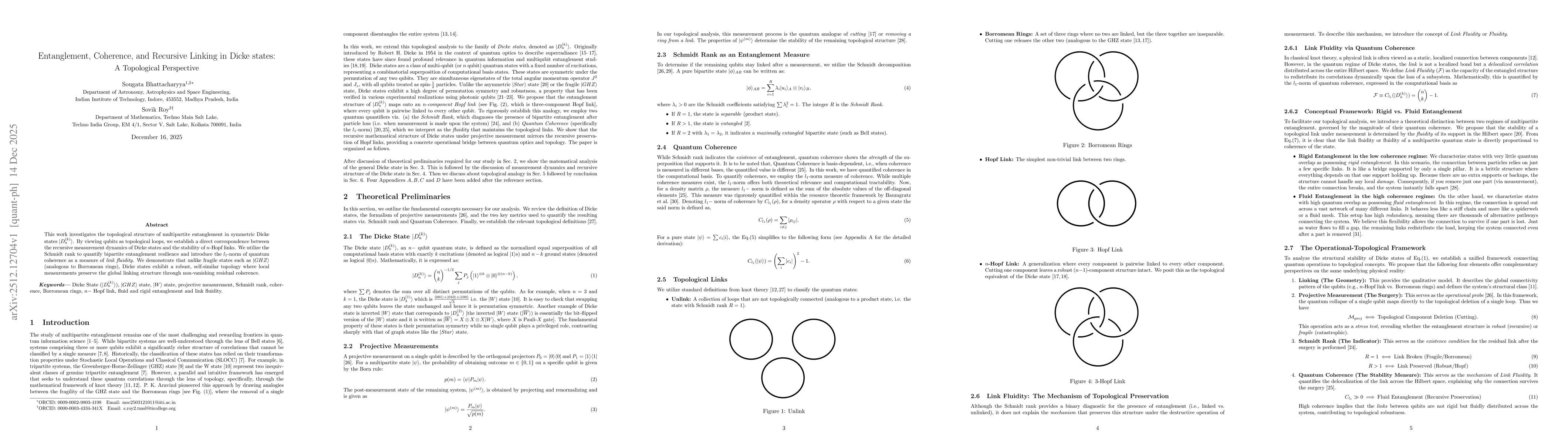 Thumbnail for Entanglement, Coherence, and Recursive Linking in Dicke states : A Topological Perspective