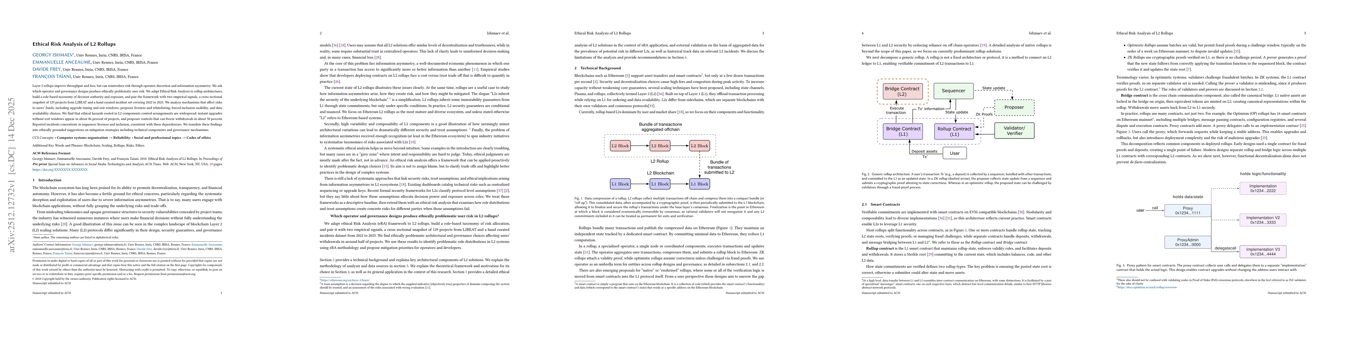 Thumbnail for Ethical Risk Analysis of L2 Rollups