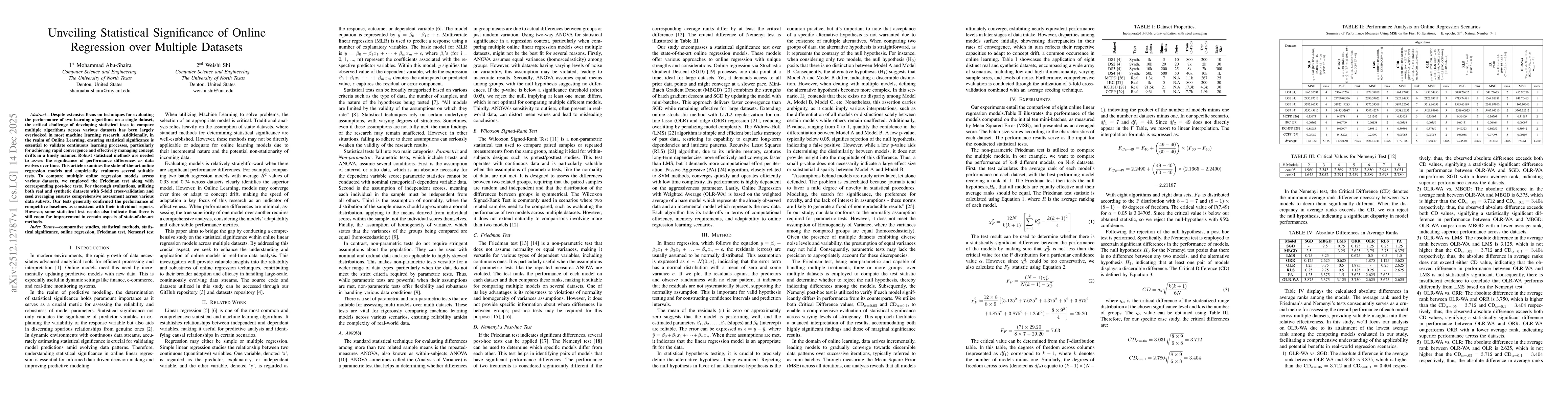 Thumbnail for Unveiling Statistical Significance of Online Regression over Multiple Datasets
