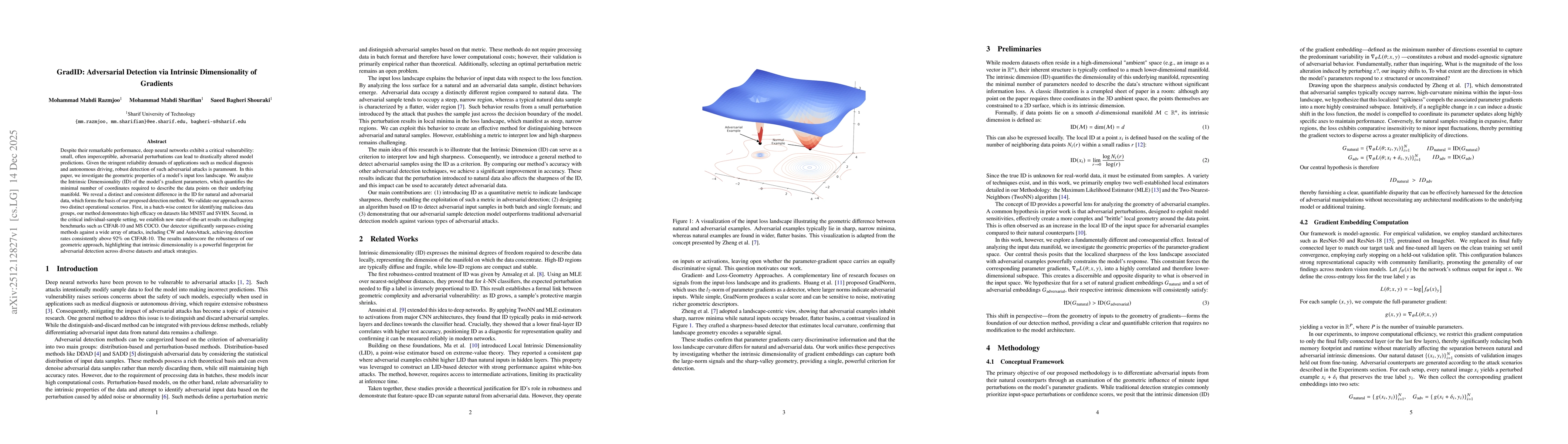 Thumbnail for GradID: Adversarial Detection via Intrinsic Dimensionality of Gradients