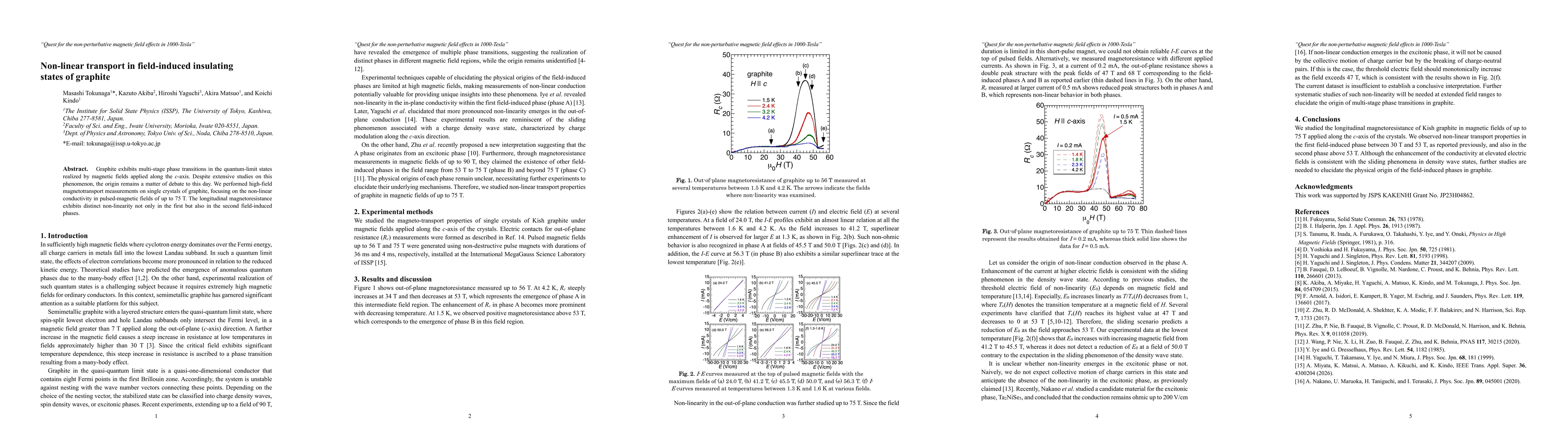 Thumbnail for Non-linear transport in field-induced insulating states of graphite