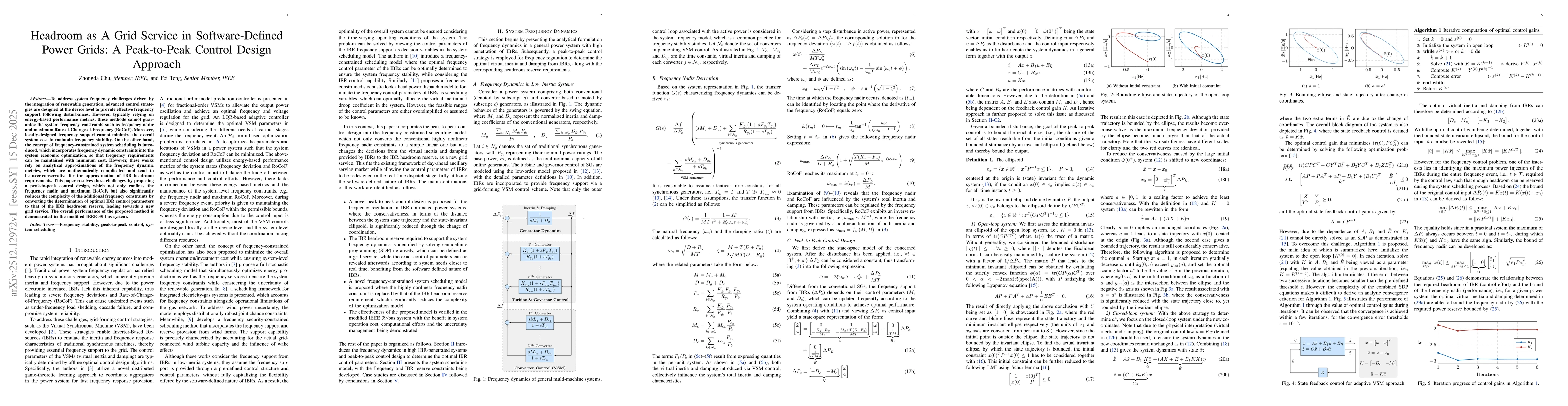 Thumbnail for Headroom as A Grid Service in Software-Defined Power Grids: A Peak-to-Peak Control Design Approach