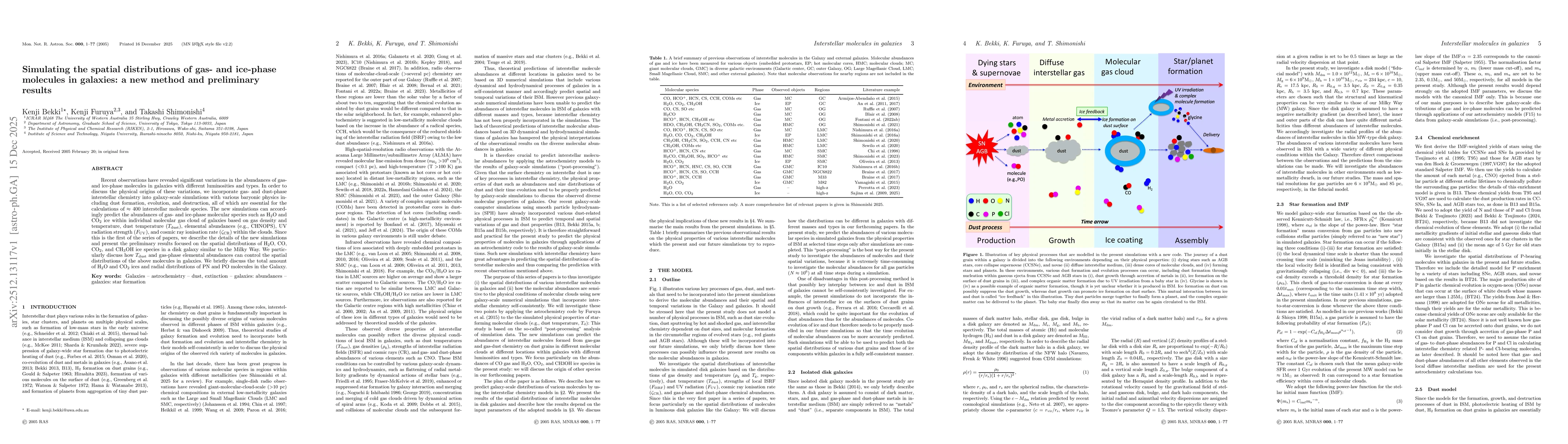 Thumbnail for Simulating the spatial distributions of gas- and ice-phase molecules in galaxies: a new method and preliminary results