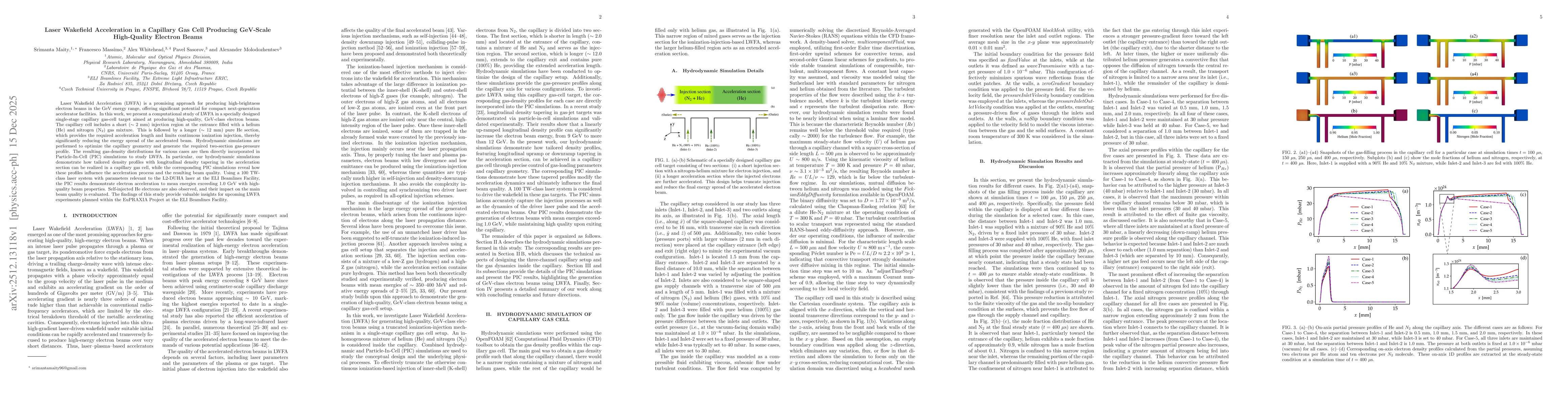 Thumbnail for Laser Wakefield Acceleration in a Capillary Gas Cell Producing GeV-Scale High-Quality Electron Beams