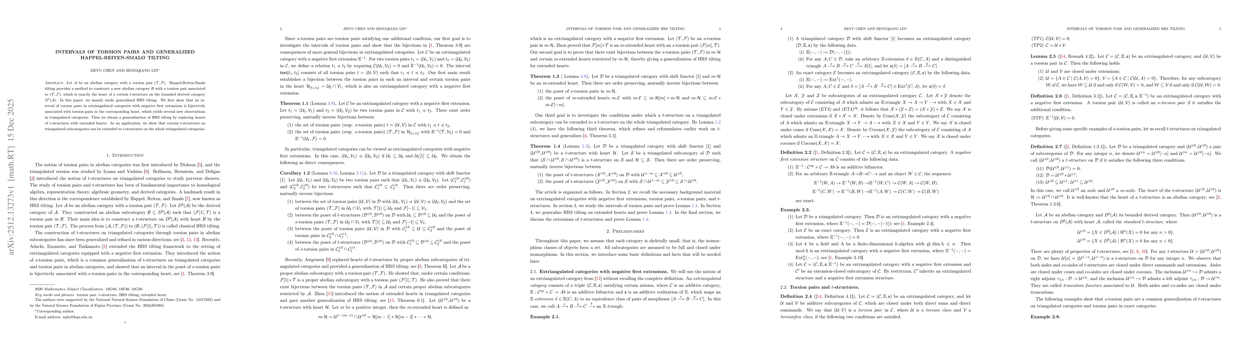 Thumbnail for Intervals of torsion pairs and generalized Happel-Reiten-Smalø tilting