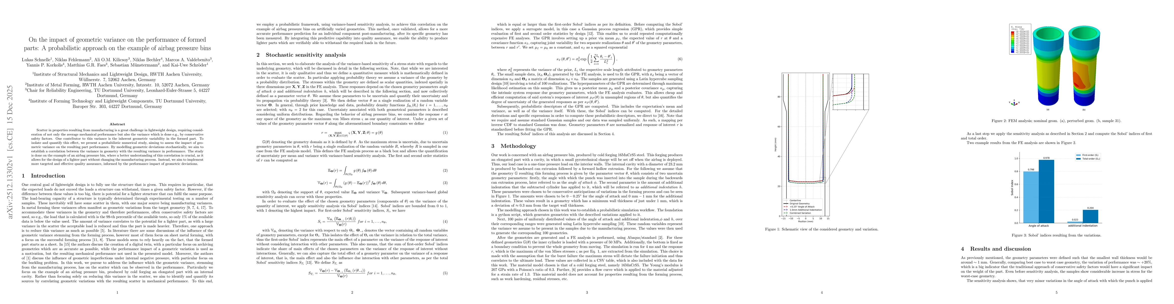 Thumbnail for On the impact of geometric variance on the performance of formed parts: A probabilistic approach on the example of airbag pressure bins