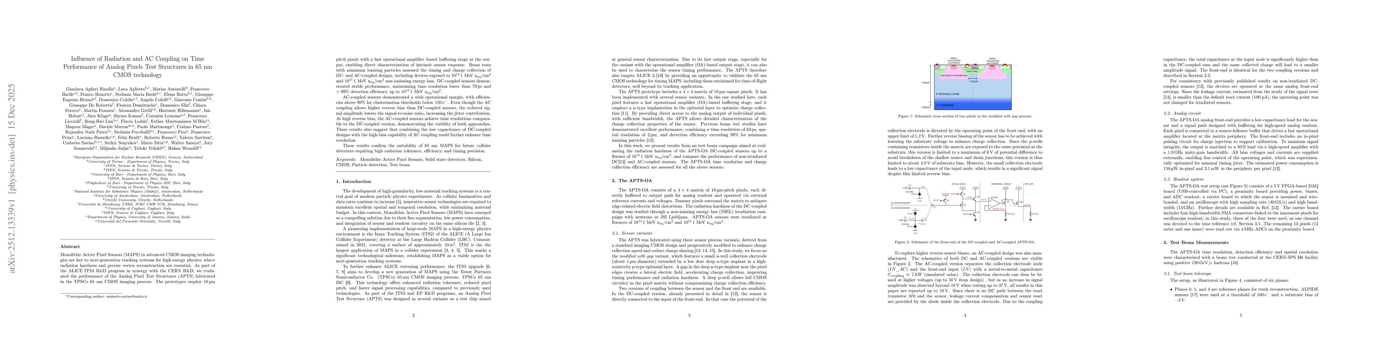 Thumbnail for Influence of Radiation and AC Coupling on Time Performance of Analog Pixels Test Structures in 65 nm CMOS technology