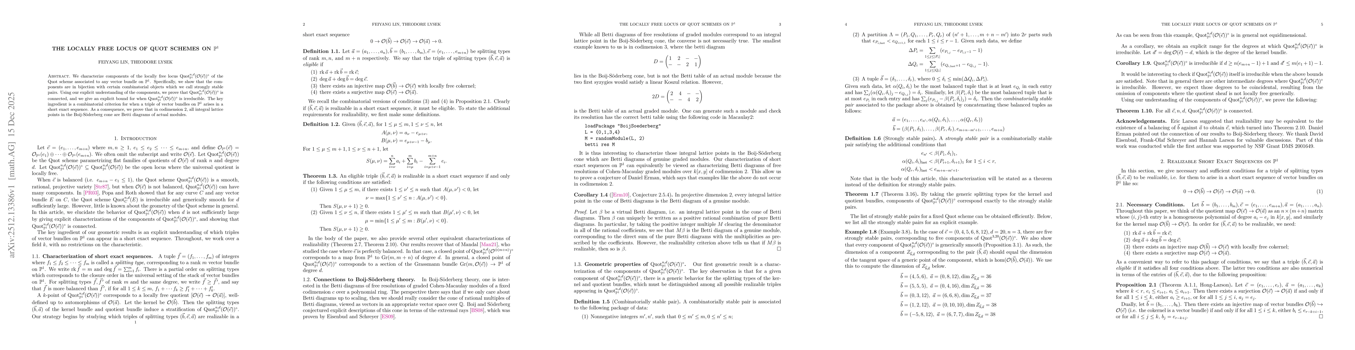 Thumbnail for The locally free locus of Quot schemes on $\mathbb{P}^1$