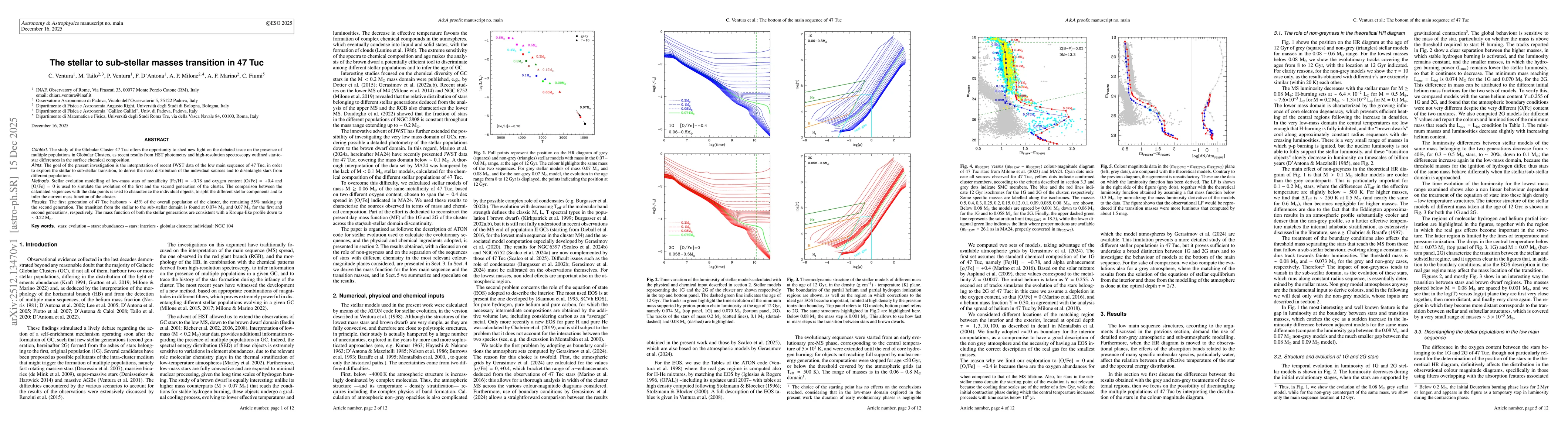 Thumbnail for The stellar to sub-stellar masses transition in 47 Tuc