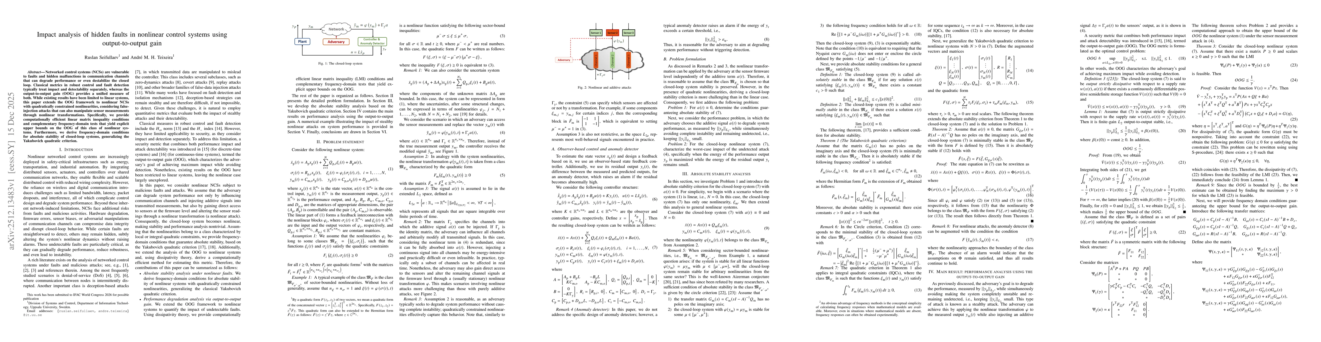 Thumbnail for Impact analysis of hidden faults in nonlinear control systems using output-to-output gain