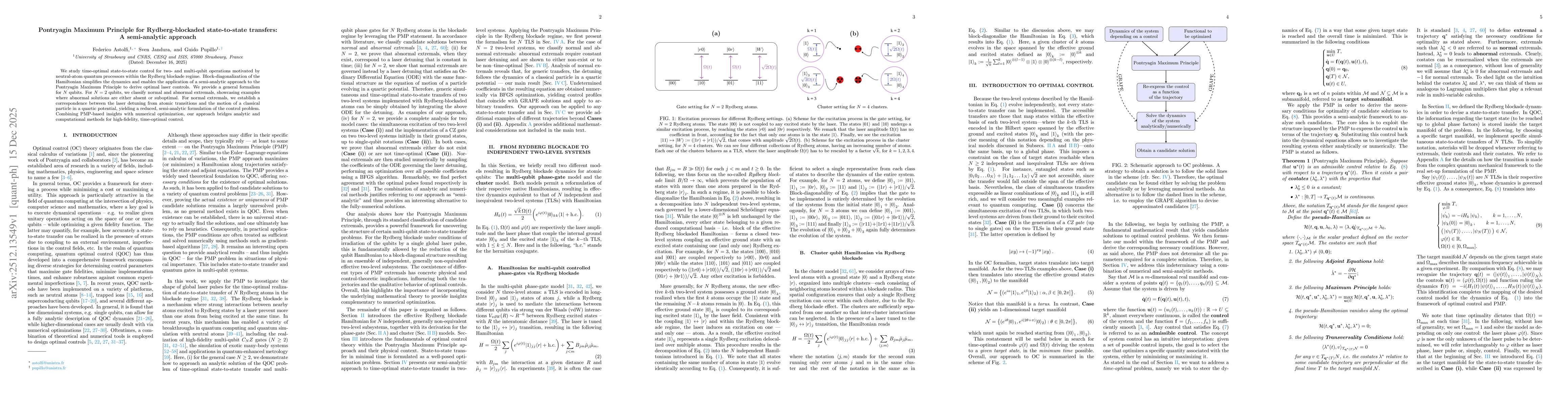 Thumbnail for Pontryagin Maximum Principle for Rydberg-blockaded state-to-state transfers: A semi-analytic approach