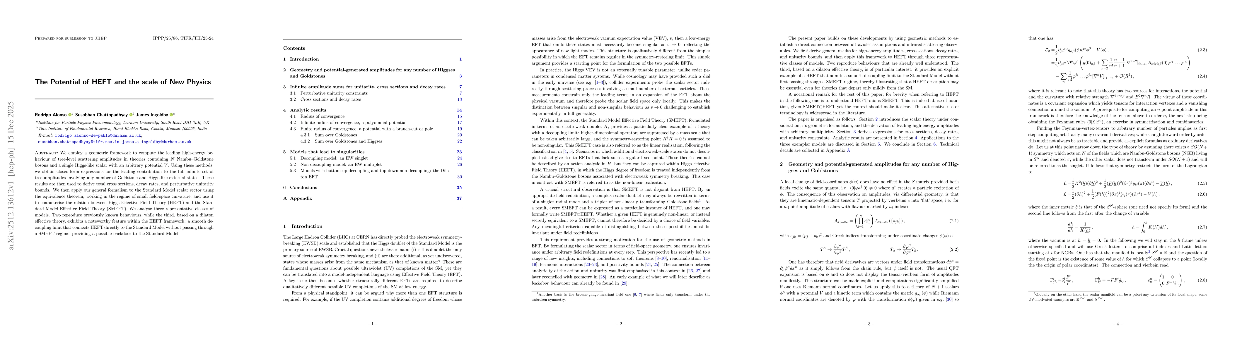 Thumbnail for The Potential of HEFT and the scale of New Physics