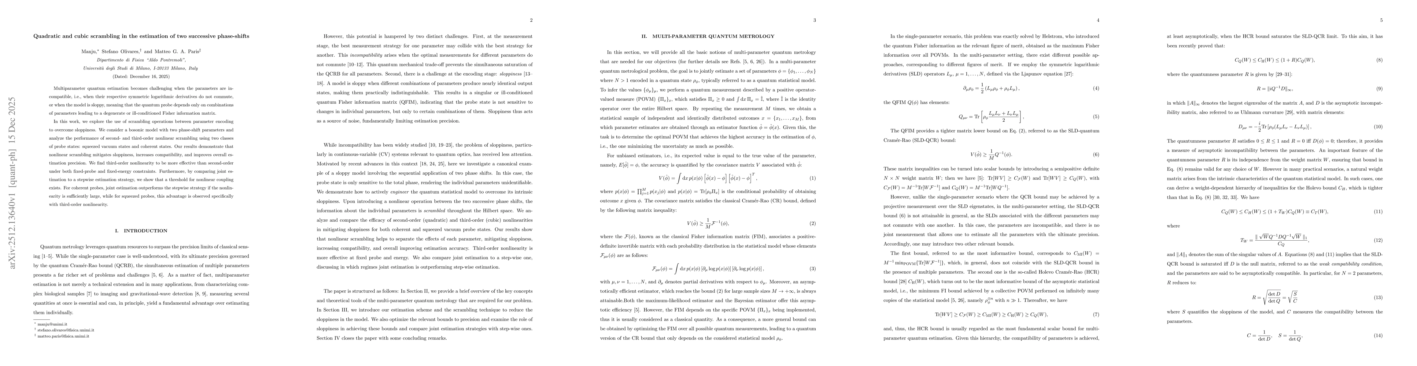 Thumbnail for Quadratic and cubic scrambling in the estimation of two successive phase-shifts