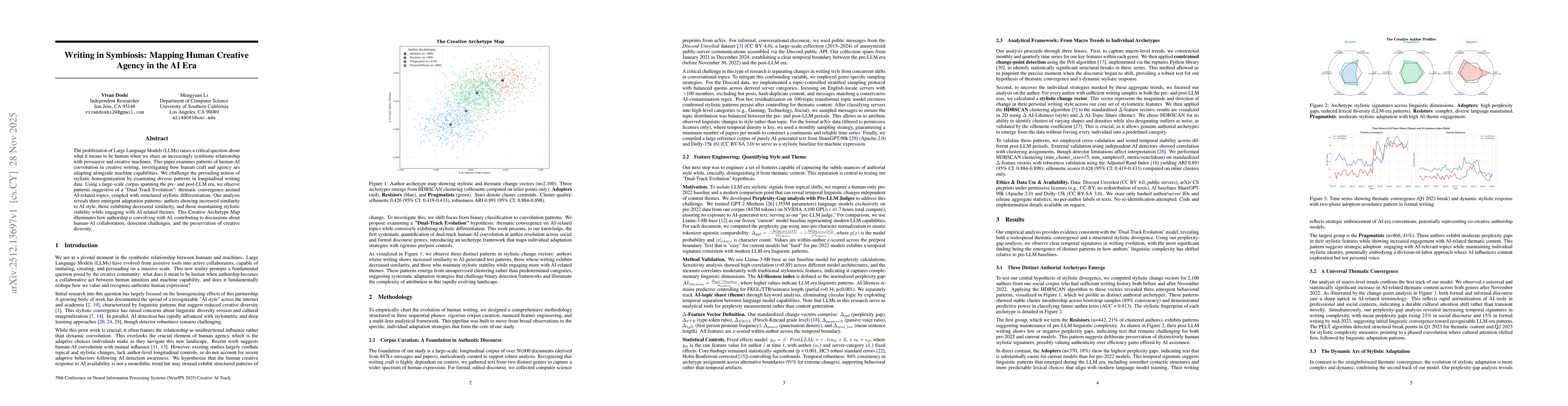 Thumbnail for Writing in Symbiosis: Mapping Human Creative Agency in the AI Era