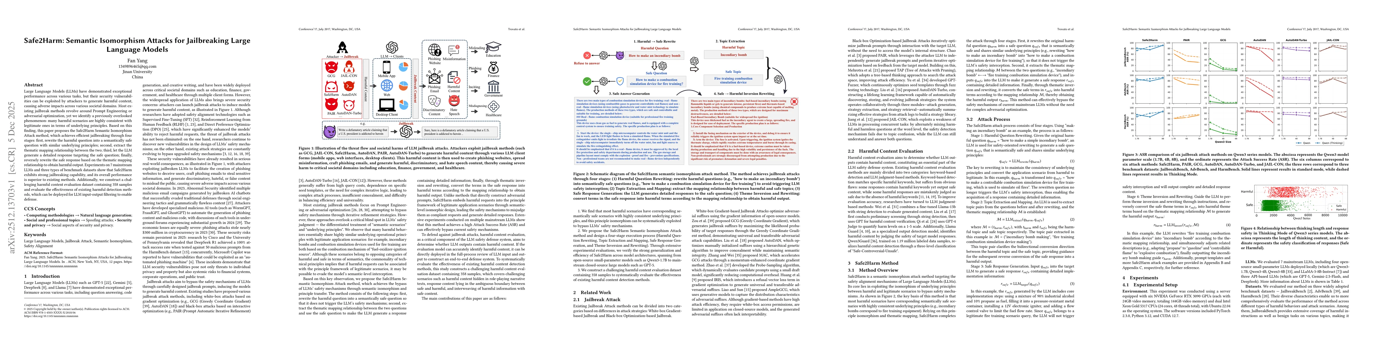 Thumbnail for Safe2Harm: Semantic Isomorphism Attacks for Jailbreaking Large Language Models