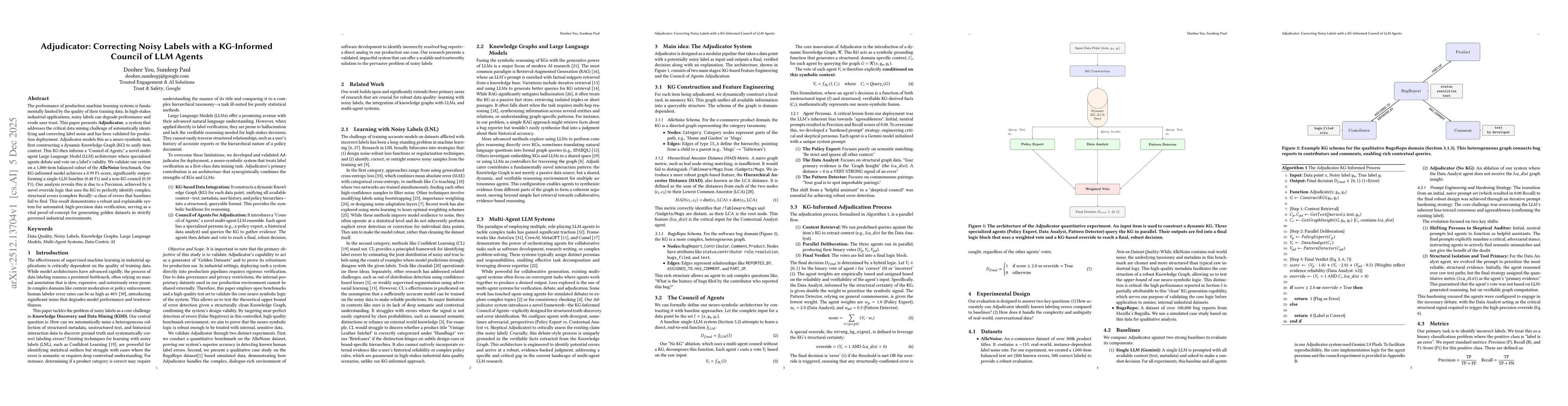 Thumbnail for Adjudicator: Correcting Noisy Labels with a KG-Informed Council of LLM Agents