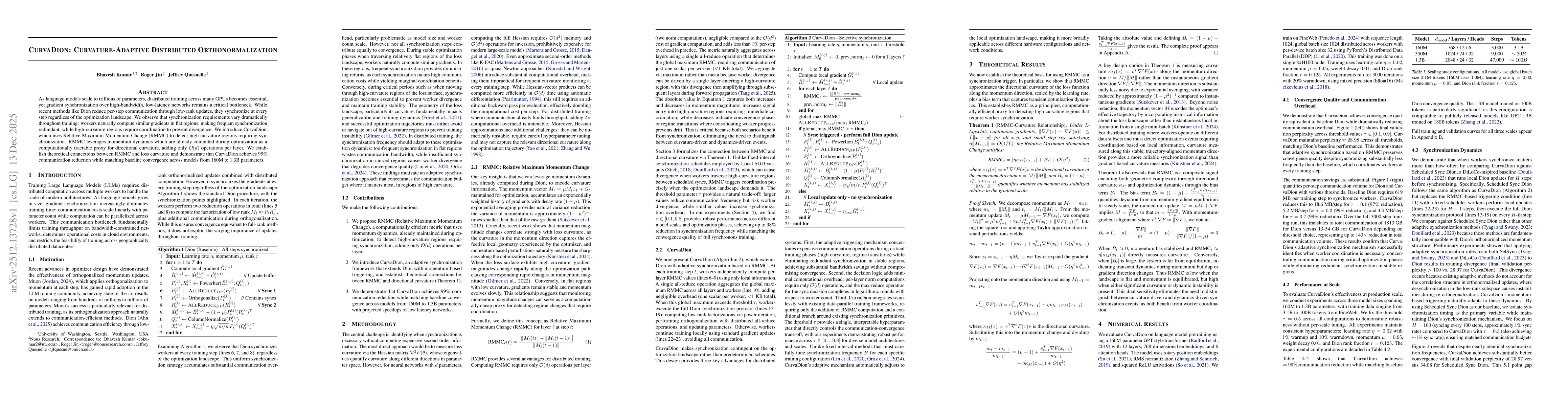 Thumbnail for CurvaDion: Curvature-Adaptive Distributed Orthonormalization