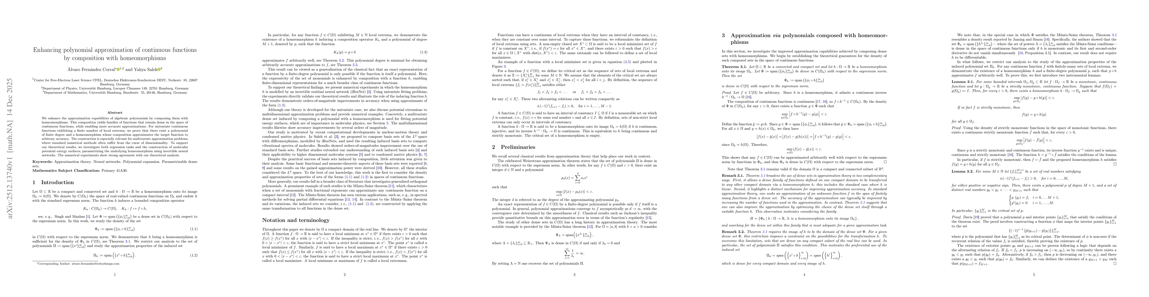 Thumbnail for Enhancing polynomial approximation of continuous functions by composition with homeomorphisms