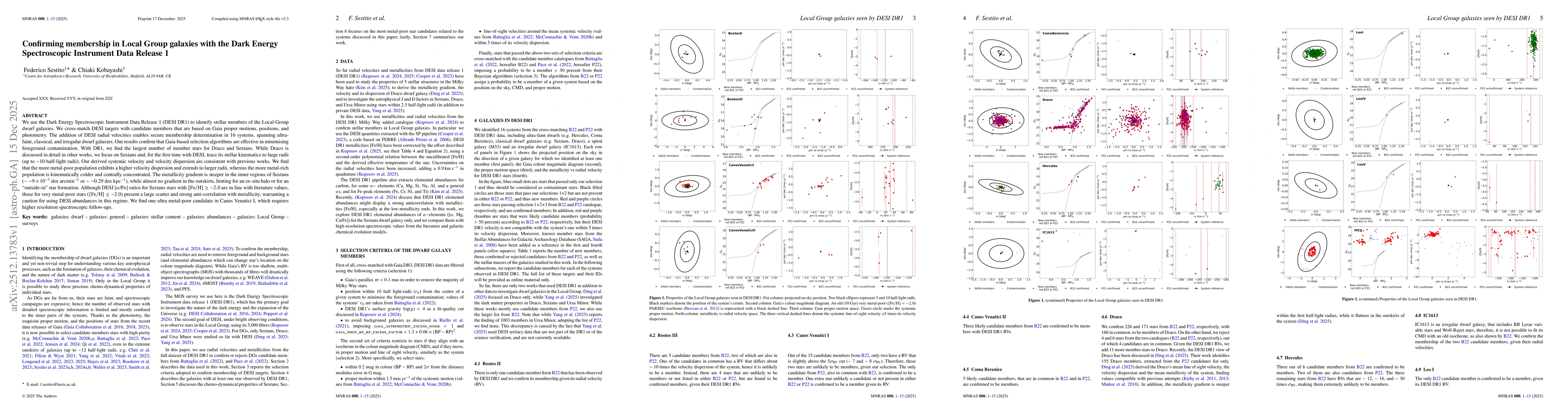 Thumbnail for Confirming membership in Local Group galaxies with the Dark Energy Spectroscopic Instrument Data Release 1