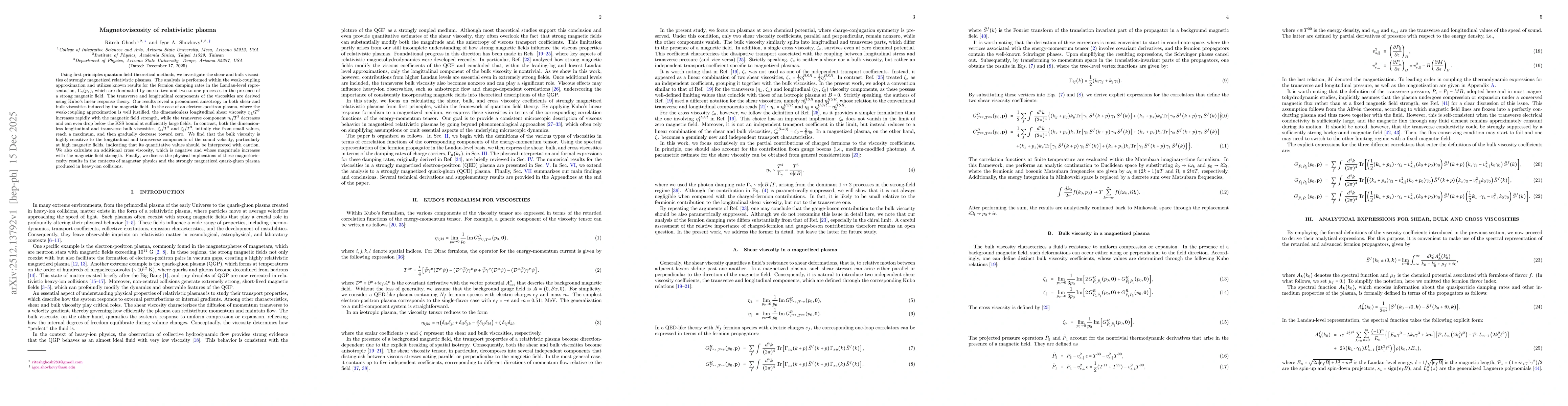 Thumbnail for Magnetoviscosity of relativistic plasma