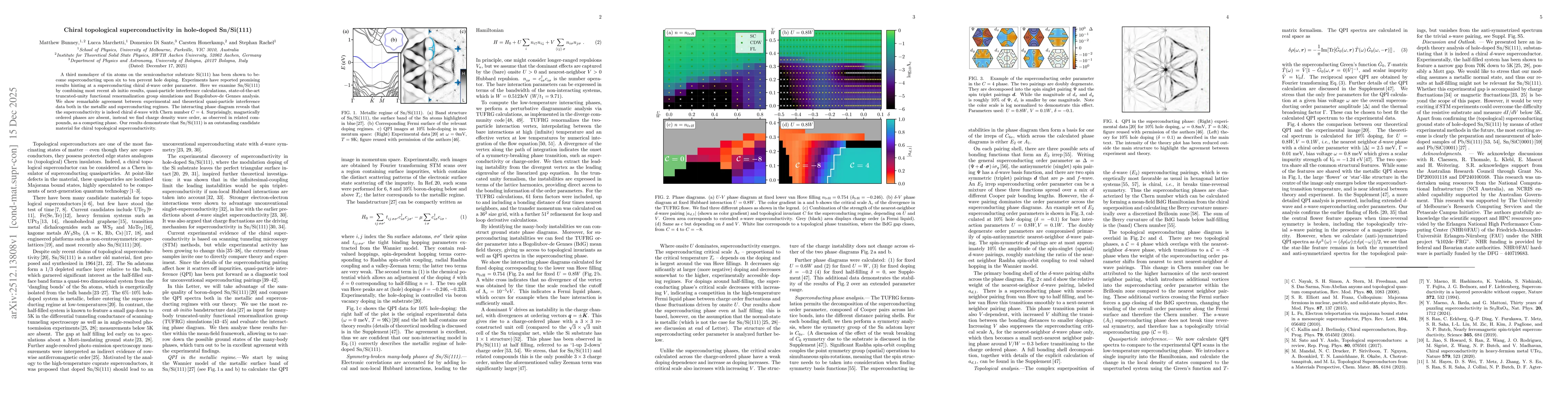 Thumbnail for Chiral topological superconductivity in hole-doped Sn/Si(111)