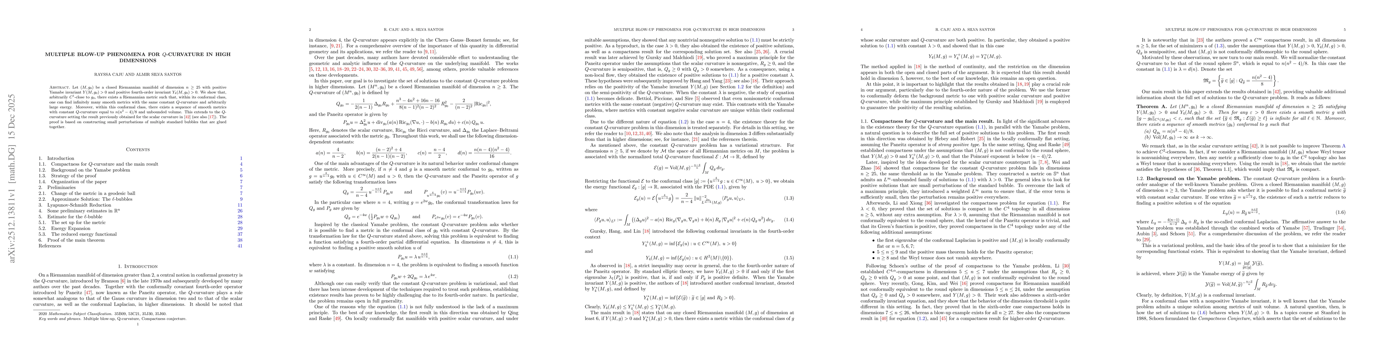 Thumbnail for Multiple Blow-Up Phenomena for $Q$-Curvature in High Dimensions