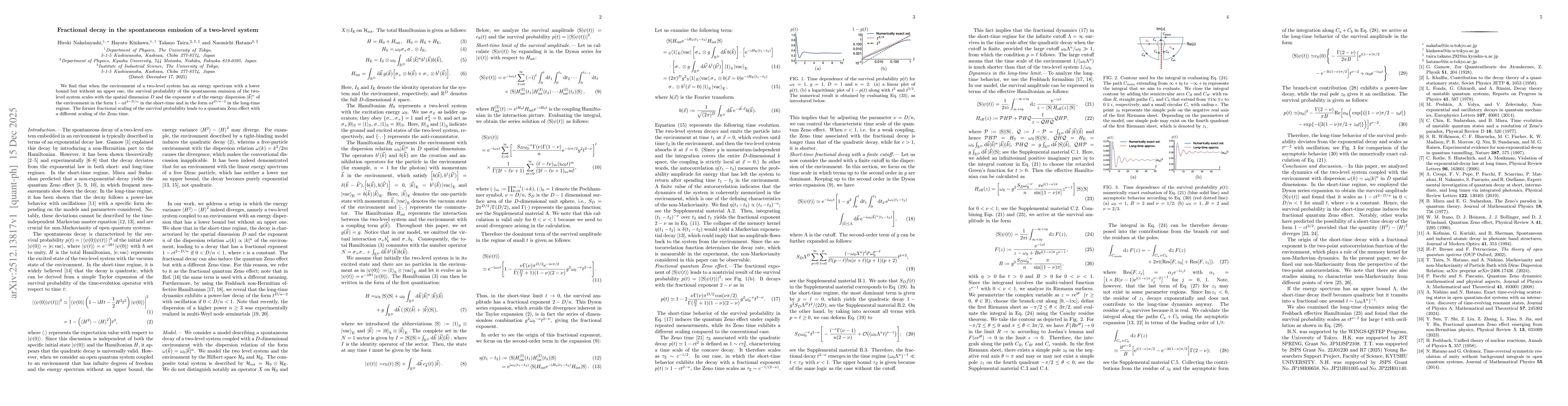 Thumbnail for Fractional decay in the spontaneous emission of a two-level system