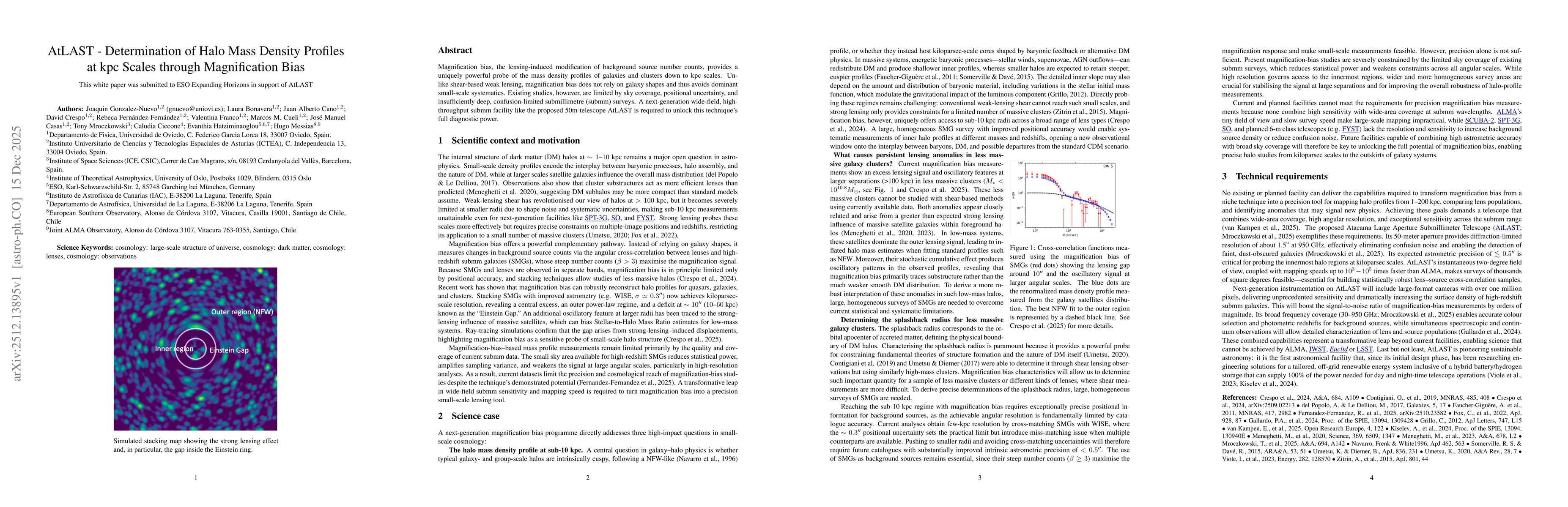 Thumbnail for AtLAST -- Determination of Halo Mass Density Profiles at kpc Scales through Magnification Bias