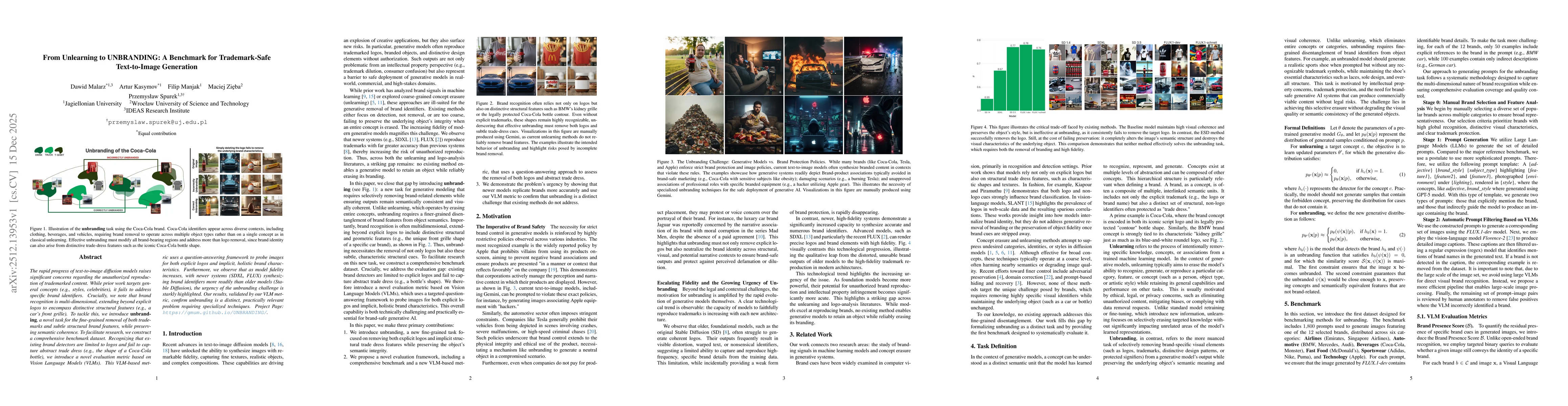 Thumbnail for From Unlearning to UNBRANDING: A Benchmark for Trademark-Safe Text-to-Image Generation