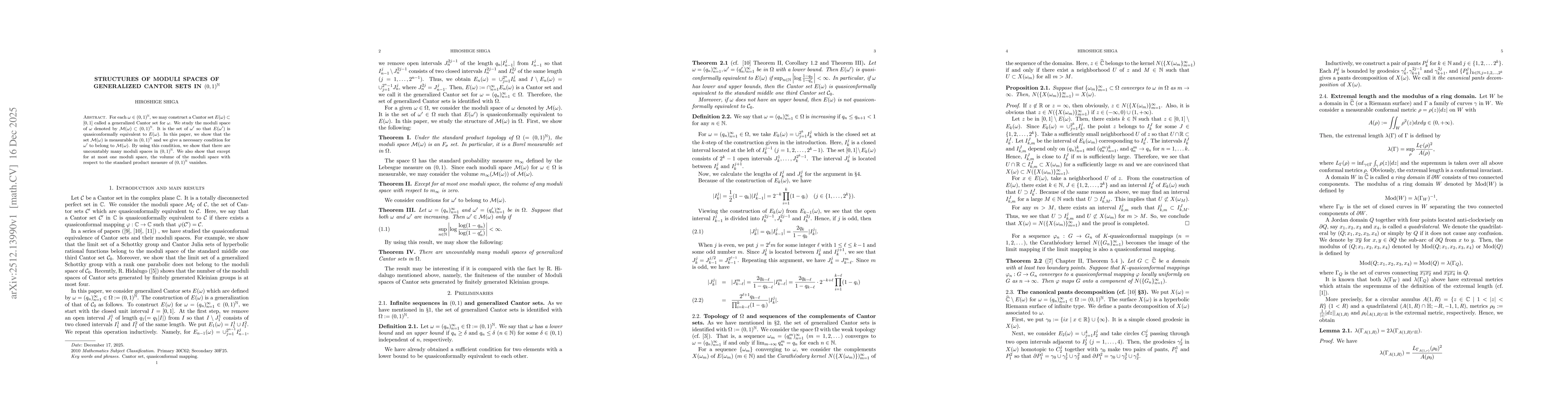 Thumbnail for Structures of moduli spaces of generalized Cantor sets