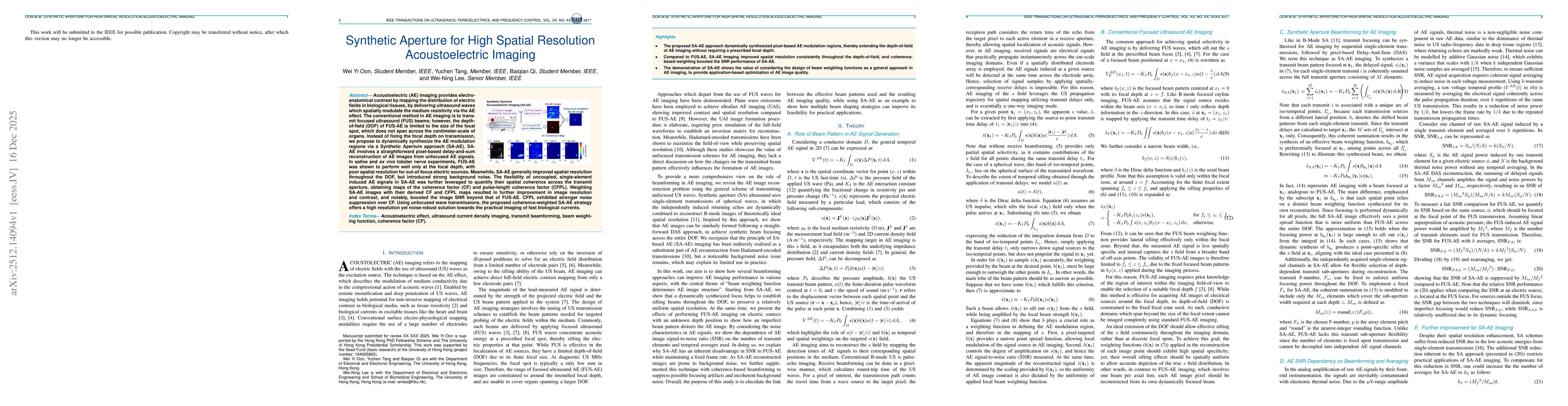Thumbnail for Synthetic Aperture for High Spatial Resolution Acoustoelectric Imaging