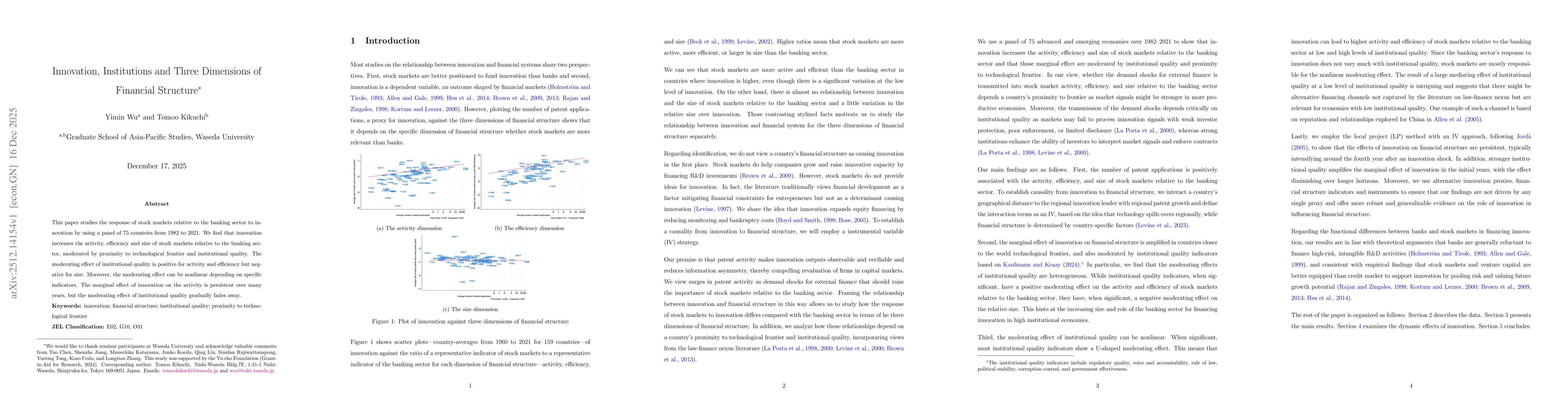 Thumbnail for Innovation, Institutions and Three Dimensions of Financial Structure
