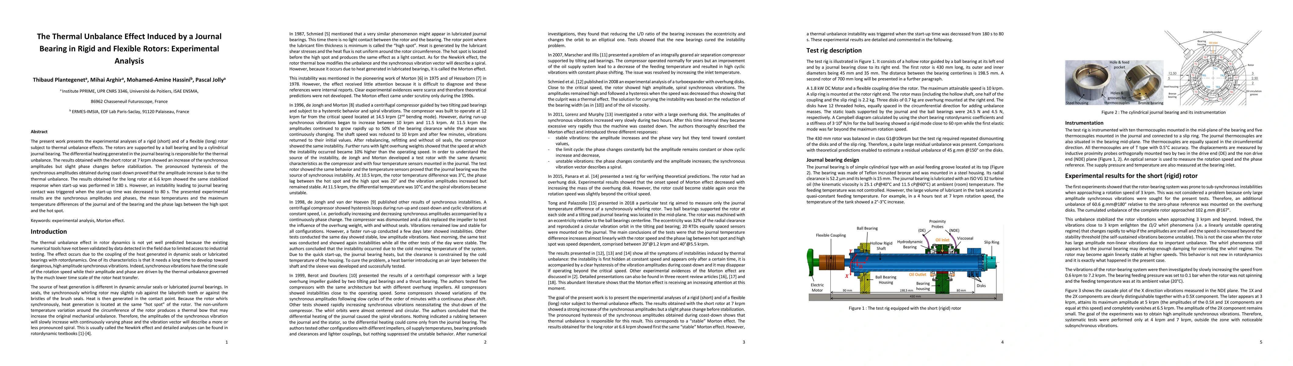 Thumbnail for The Thermal Unbalance Effect Induced by a Journal Bearing in Rigid and Flexible Rotors: Experimental Analysis