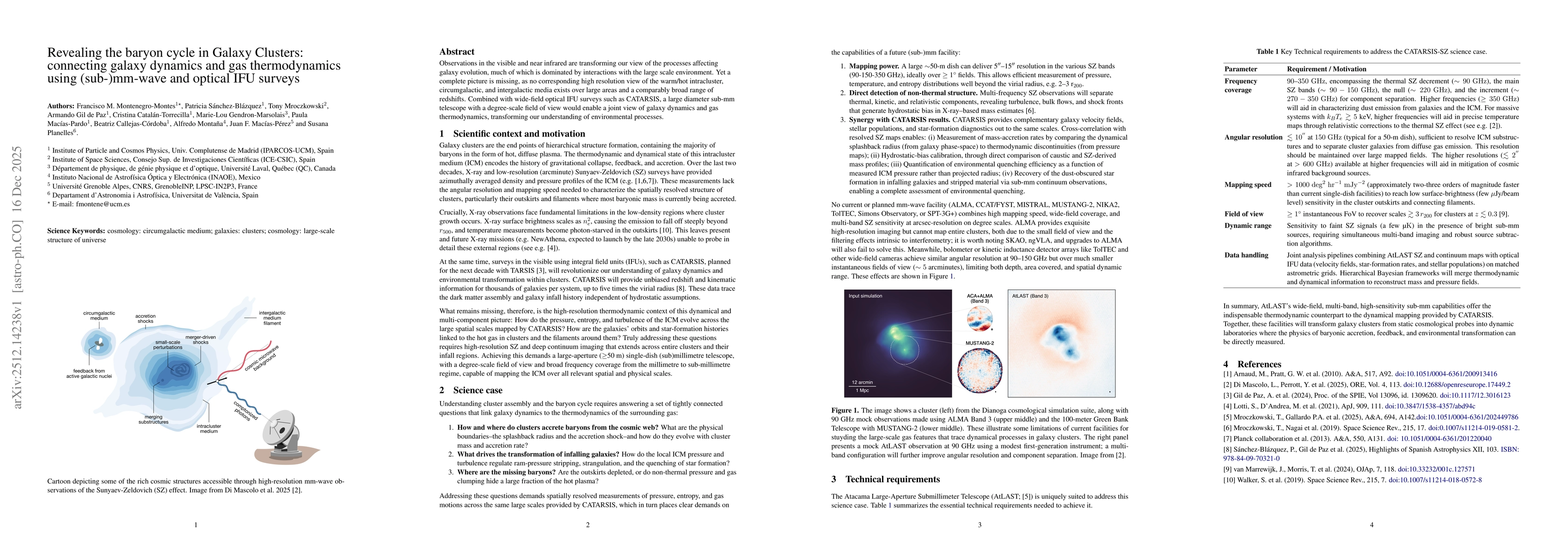 Thumbnail for Revealing the baryon cycle in Galaxy Clusters: connecting galaxy dynamics and gas thermodynamics using (sub-)mm-wave and optical IFU surveys